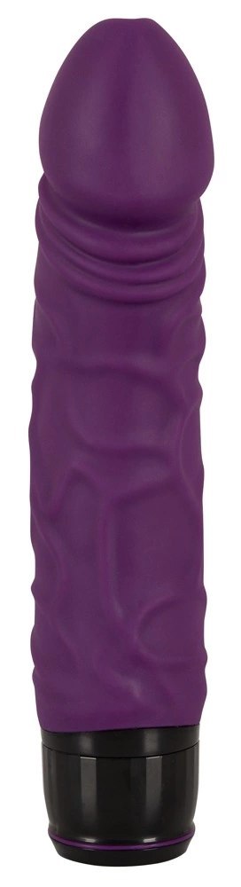 Vibra Lotus Fioletowy 20cm - Model z Wypukłymi Żyłkami, Silikonowy Vibra Lotus