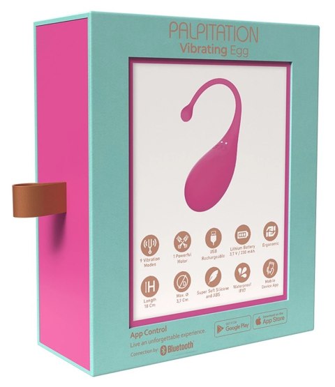 Adrien Lastic Palpitation Rożowe Jajeczko Aplikacja Bluetooth 18cm Adrien Lastic