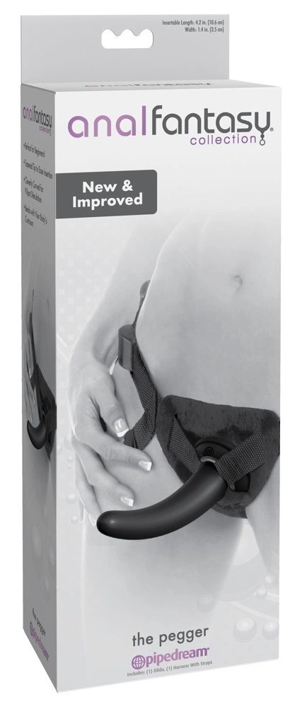 Anal Fantasy Strap-On Uprząż z wyjmowanym elementem 12cm czarna Anal Fantasy