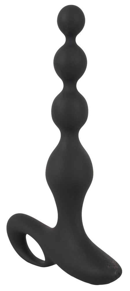 Black Velvets Model 552955 - Silikonowe koraliki z 10 trybami wibracji, czarne Black Velvets