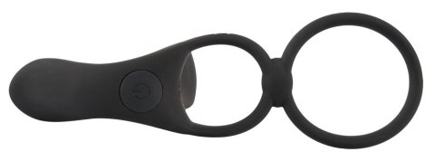 Black Velvets Pierścień wibrujący silikonowy 14 cm czarny USB wodoodporny Black Velvets
