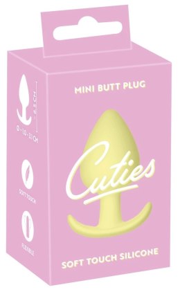 Cuties Korek Intymny Silikonowy Żołty 6,5 cm - Model Stożkowy Mini Cuties