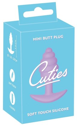 Cuties Korek Stożkowy z Rowkami Fioletowy 7,5 cm Silikonowy Cuties