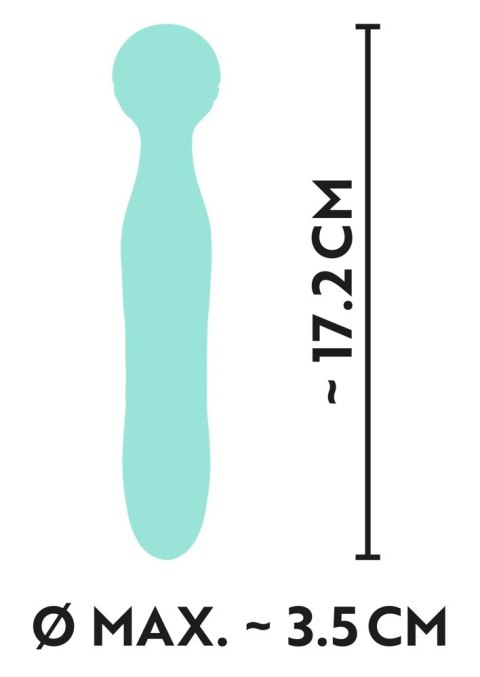 Cuties Mini Wibrator Zielony - Kompaktowy Model z Głowką, 17,2 cm Cuties