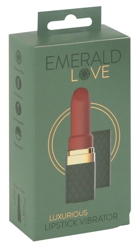 Emerald Love Lipstick Mini - kompaktowy model z 10 trybami pracy, wodoodporny Emerald Love