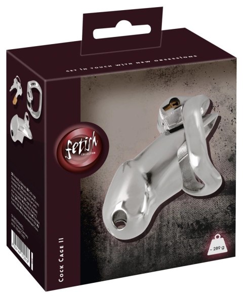 Fetish Collection Chastity Cage II metalowy system zabezpieczający 8,5 cm Fetish Collection