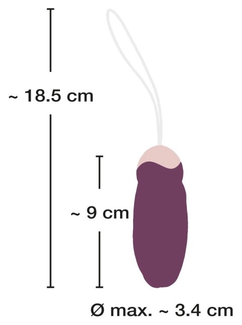 Javida Obrotowe Jajeczko Wibrujące z Pilotem Bezprzewodowym 18,5 cm JAVIDA