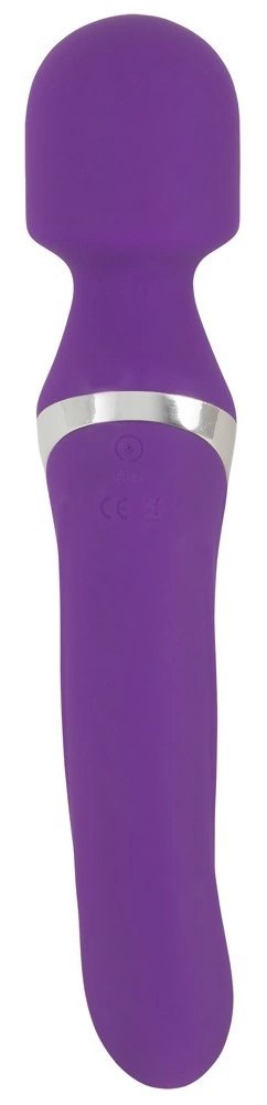 Javida Wand & Pearl - Masażer dwustronny fioletowy 24 cm ładowalny JAVIDA