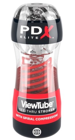 PDX Elite ViewTube 2 - Przezroczysta maszyna intymna spiralna 18 cm PDX