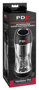 PDX Elite Viewtube Pro - Automatyczna maszyna intymna, przezroczysta, 23 cm PDX
