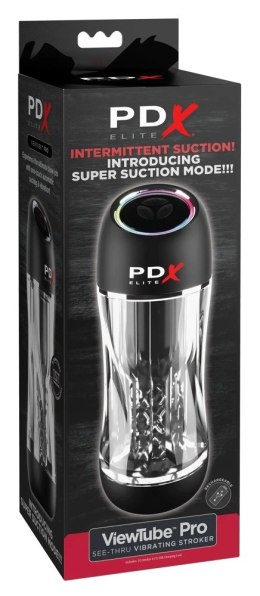 PDX Elite Viewtube Pro - Automatyczna maszyna intymna, przezroczysta, 23 cm PDX
