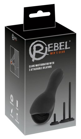 Rebel Model Intymny Czarny 10 Trybow + 3 Wkładki Rozszerzające Rebel