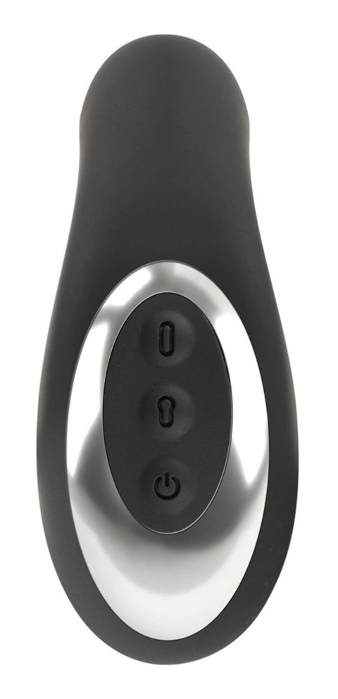 Rebel RC Butt Plug silikonowy, 3 funkcje, z pilotem, czarny, 14,2 cm Rebel