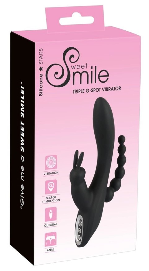 Sweet Smile Triple Stimulator - Model z 7 Trybami Wibracji, Fioletowy Sweet Smile