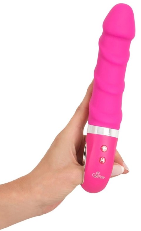 Sweet Smile Wibrator Warming Soft rożowy z funkcją grzania 22,8 cm Sweet Smile