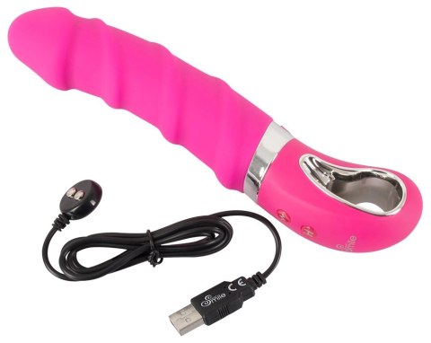 Sweet Smile Wibrator Warming Soft rożowy z funkcją grzania 22,8 cm Sweet Smile