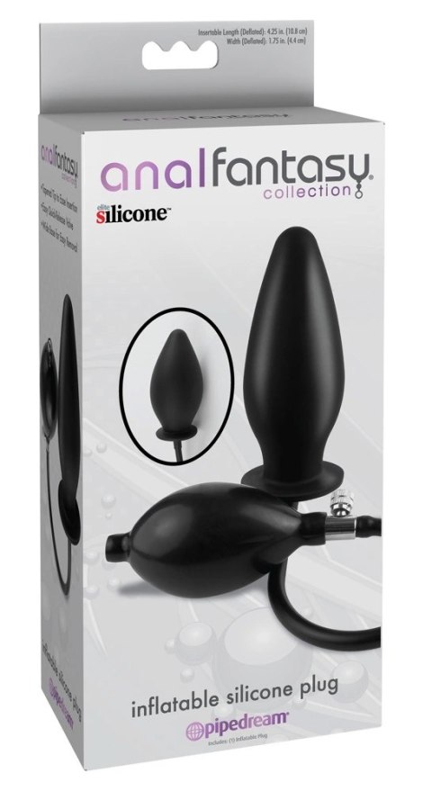 Anal Fantasy Collection Korek Anatomiczny Pompowany Silikonowy Czarny Anal Fantasy