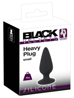 Black Velvets Plug stożkowy silikonowy mały 7,8 cm czarny 40 g Black Velvets