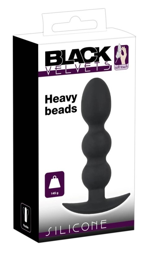 Black Velvets model 145g czarny - koraliki z podstawką silikonowe Black Velvets
