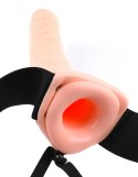 Fetish Fantasy Series Uprząż z pustym wkładem i wibracjami cielista 20 cm Fetish Fantasy