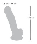 Medical Silicone Model 18cm - anatomiczny przyrząd silikonowy z przyssawką Medical Silicone