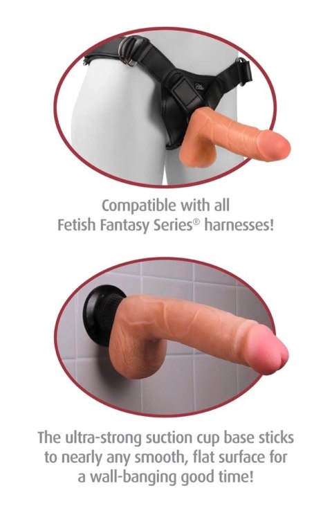 Pipedream Real Feel Deluxe 20 cm - Model z Fakturą Żył i Przyssawką Real Feel