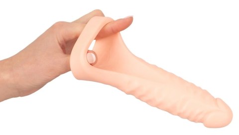 Realistixxx Double Fucker - Pierścień elastyczny z anatomiczną nakładką 18 cm Realistixxx