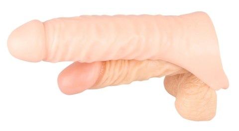 Realistixxx Double Fucker - Pierścień elastyczny z anatomiczną nakładką 18 cm Realistixxx