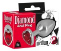 You2Toys Diamond Plug Medium czerwony kamień 8,2 cm aluminium You2Toys