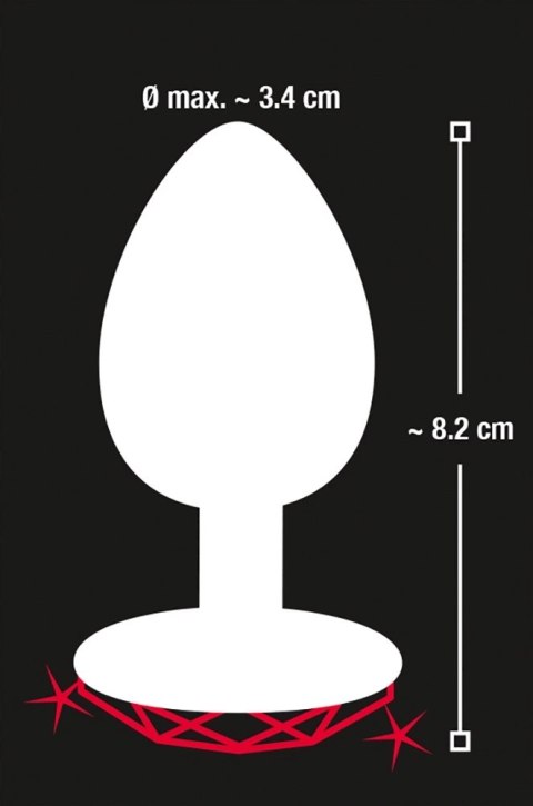 You2Toys Diamond Plug Medium czerwony kamień 8,2 cm aluminium You2Toys