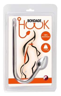 You2Toys Hak z anatomicznym korkiem aluminiowym do praktyk bondage 24cm You2Toys