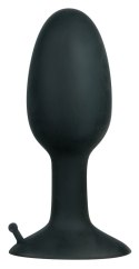 Backdoor Friend mały silikonowy korek z kulką stymulacyjną 8 cm czarny Backdoor Friend