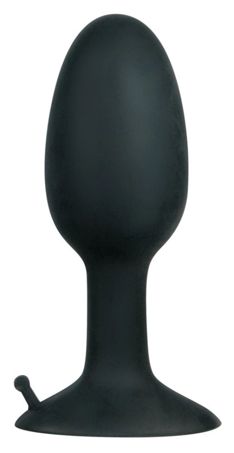 Backdoor Friend mały silikonowy korek z kulką stymulacyjną 8 cm czarny Backdoor Friend