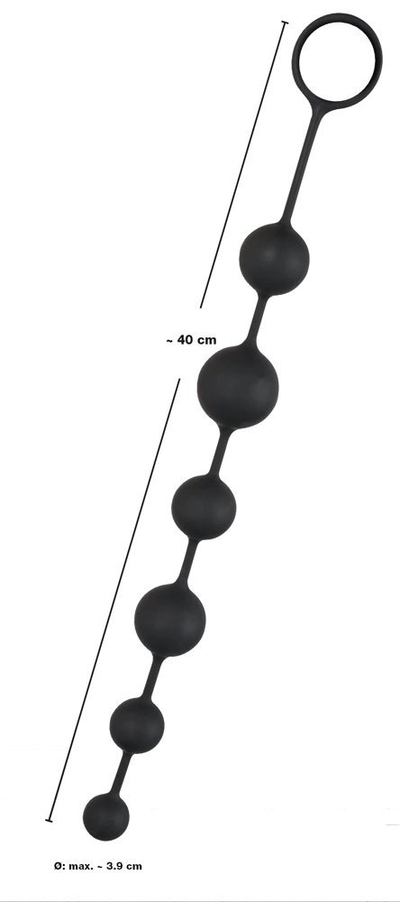 Black Velvets Elastyczny Łańcuch Kulkowy Silikonowy 40 cm Black Velvets