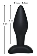 Black Velvets Korek Intymny Mały 9 cm Silikonowy Czarny Black Velvets