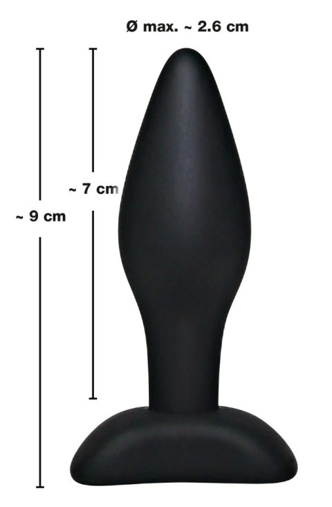 Black Velvets Korek Intymny Mały 9 cm Silikonowy Czarny Black Velvets