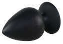 Black Velvets Korek anatomiczny XXL z przyssawką, silikon czarny 14cm Black Velvets