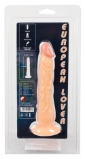 European Lover model 18 cm z przyssawką - anatomiczny kształt PVC European Lover