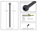 Mystim Dilator Black Ball silikonowy ekspander anatomiczny 11,8 cm Penisplug