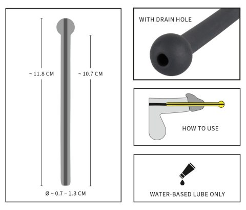 Mystim Dilator Black Ball silikonowy ekspander anatomiczny 11,8 cm Penisplug