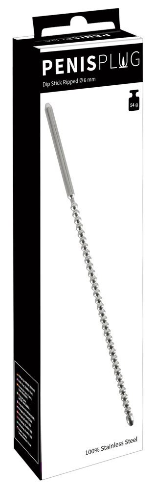 Mystim Plug Dilator ze stali nierdzewnej 24 cm, kulisty kształt Penisplug