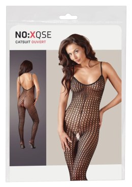 NO:XQSE Kombinezon Przezroczysty Bez Krocza M/L Czarny Siatka NO:XQSE