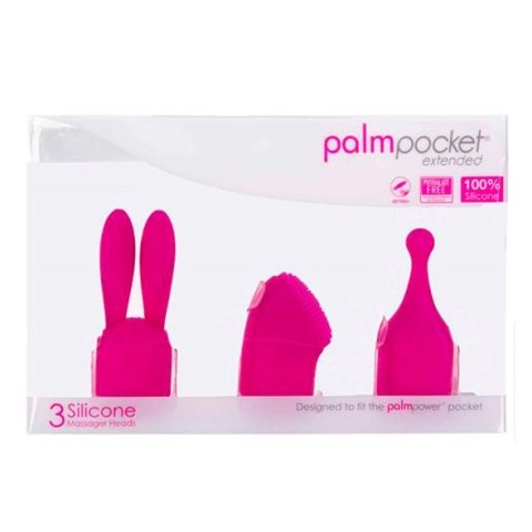 PalmPower PalmPocket Extended - Zestaw 3 silikonowych końcowek do masażera PalmPower