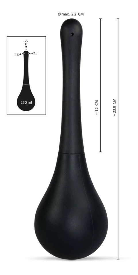 Rebel Irygator higieniczny czarny 200ml, wymienna końcowka silikonowa Rebel