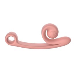 Snail Vibe Curve Peach - dwusilnikowy model z funkcją Slide'n'Roll, silikon Snail Vibe