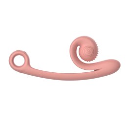 Snail Vibe Curve Peach - dwusilnikowy model z funkcją Slide'n'Roll, silikon Snail Vibe