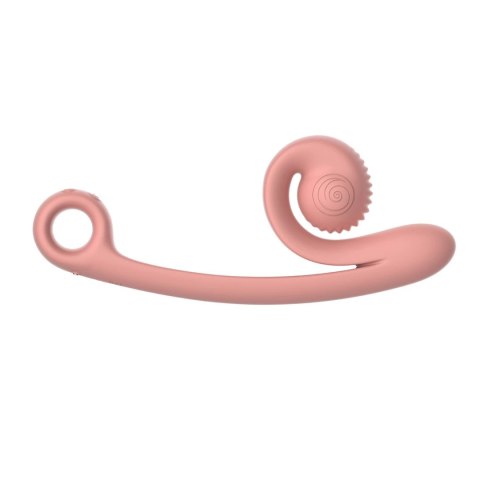 Snail Vibe Curve Peach - dwusilnikowy model z funkcją Slide'n'Roll, silikon Snail Vibe