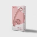 Snail Vibe Curve Peach - dwusilnikowy model z funkcją Slide'n'Roll, silikon Snail Vibe