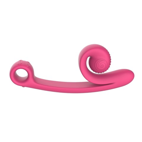 Snail Vibe Curve podwojny stymulator punktu G rożowy, 2 silniki, silikon Snail Vibe