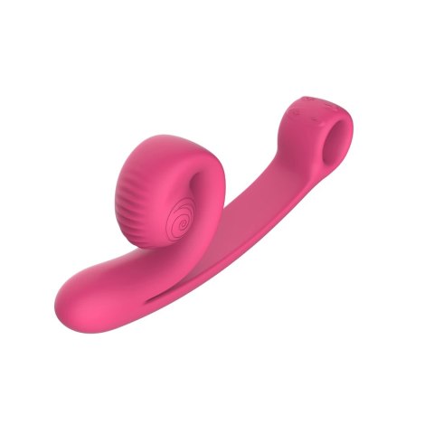 Snail Vibe Curve podwojny stymulator punktu G rożowy, 2 silniki, silikon Snail Vibe
